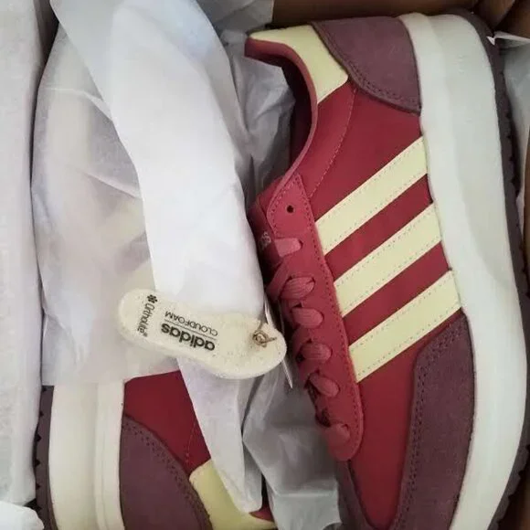 adidas Run 70s 2.0 Nylon/Suede Active Sport Gym Trainer~IH8598~Wonder Red/Yellow - Picture 9 of 11